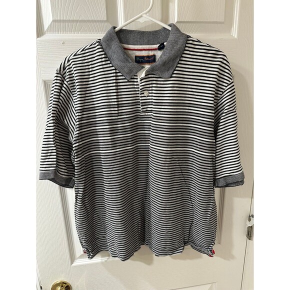 Payne Stewart Size Large Grey & White Button Up Polo Shirt Men's - Picture 1 of 3